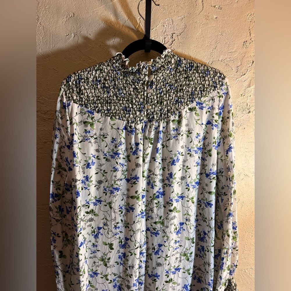 Zara Cottgaecore Long Sleeve Maxi Dress floral summer feminine loose fit beach - Picture 10 of 14